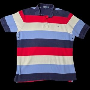 Polo Ralph Lauren Polo Shirt Striped Heavyweight 3XLT Red White Blue PRL Casual